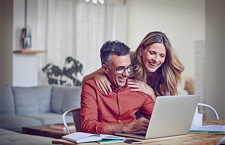 Couple on computer