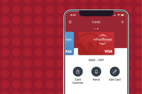 Card App Landing screen