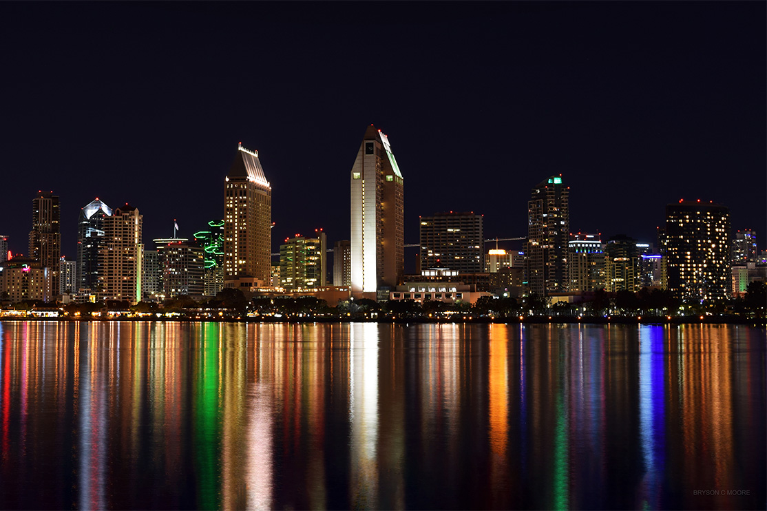 Downtown San Diego at night