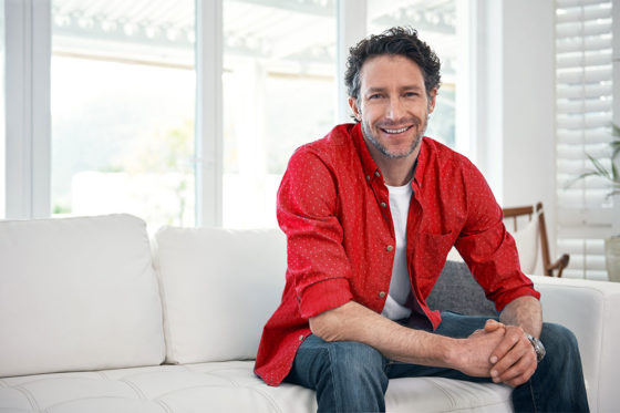 man on couch