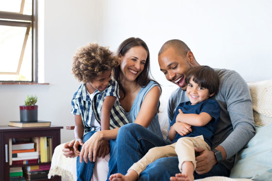 Family kids living room