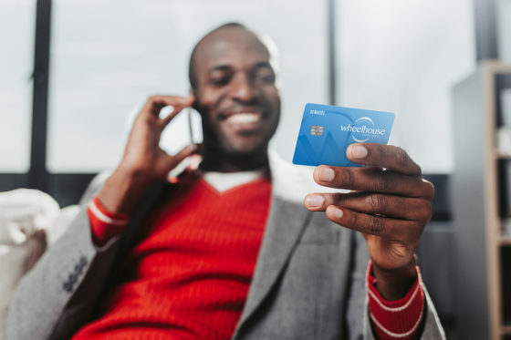 Man holding Wheelhouse Card