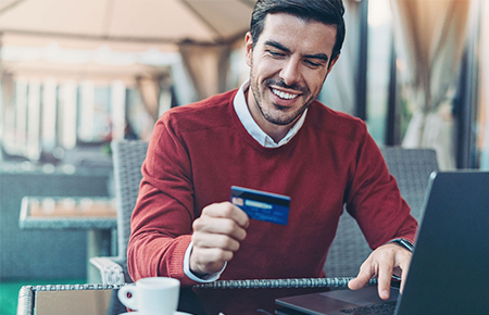 Man Making Online Purchase