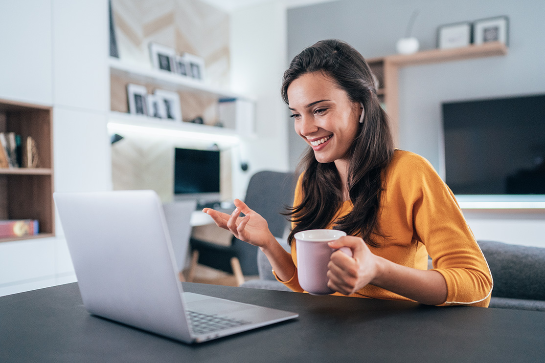 woman with laptop