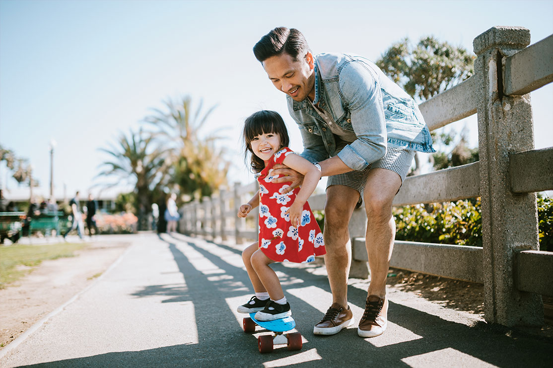 Father daughter skateboard