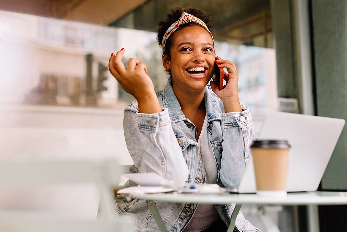 woman phone