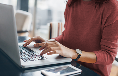 woman on laptop