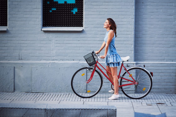 Girl on bike