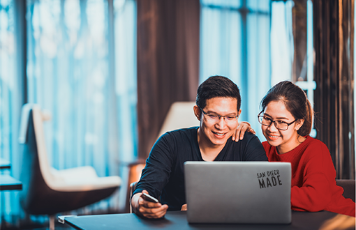 couple on laptop